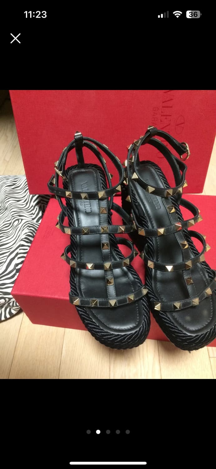 발렌티노 힐 발렌티노 샌들 웨지힐 웨지샌들 풀박 상품이미지2