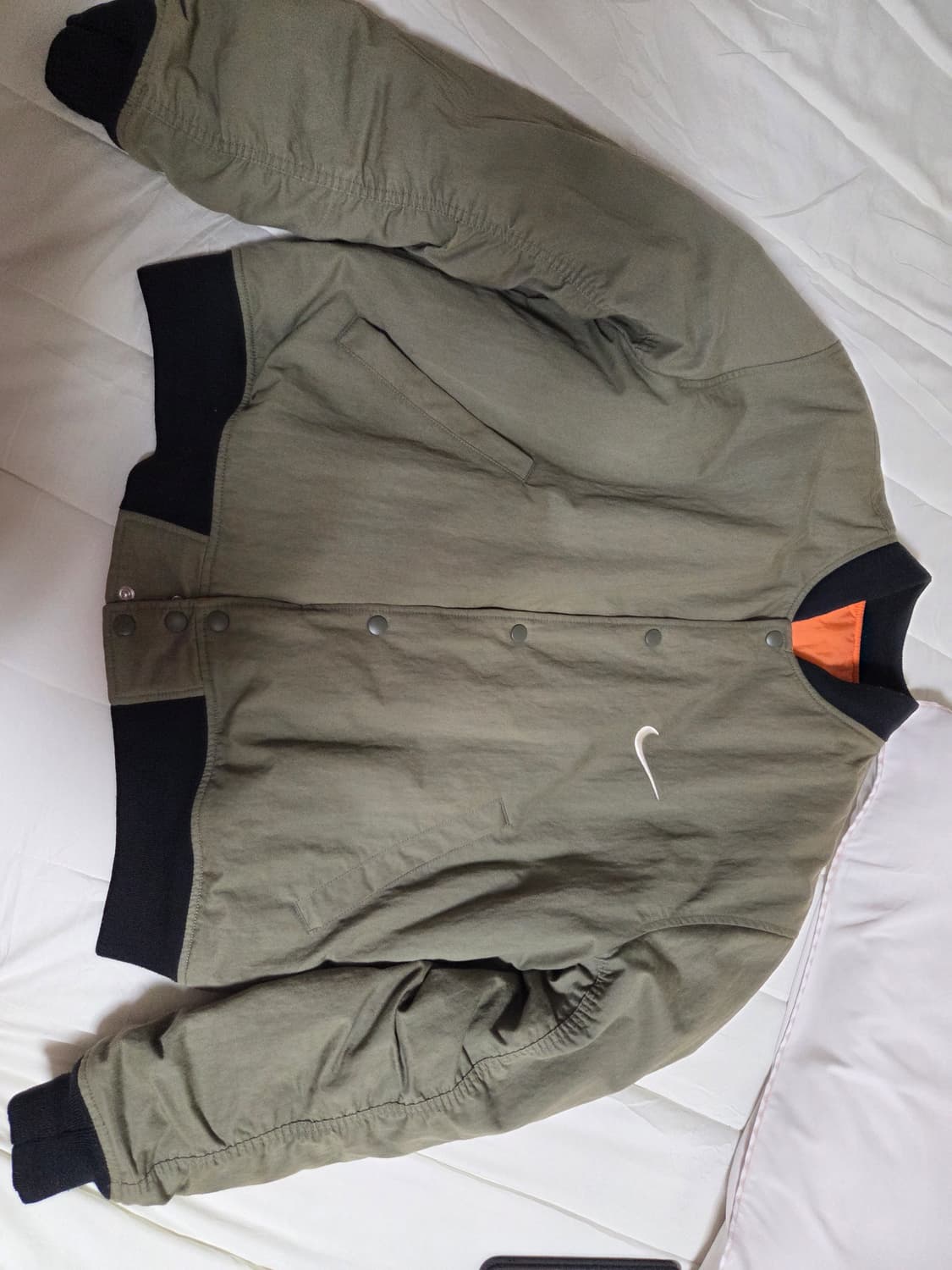 나이키x스투시 리버시블 자켓 올리브 L사이즈 팝니다 상품이미지4