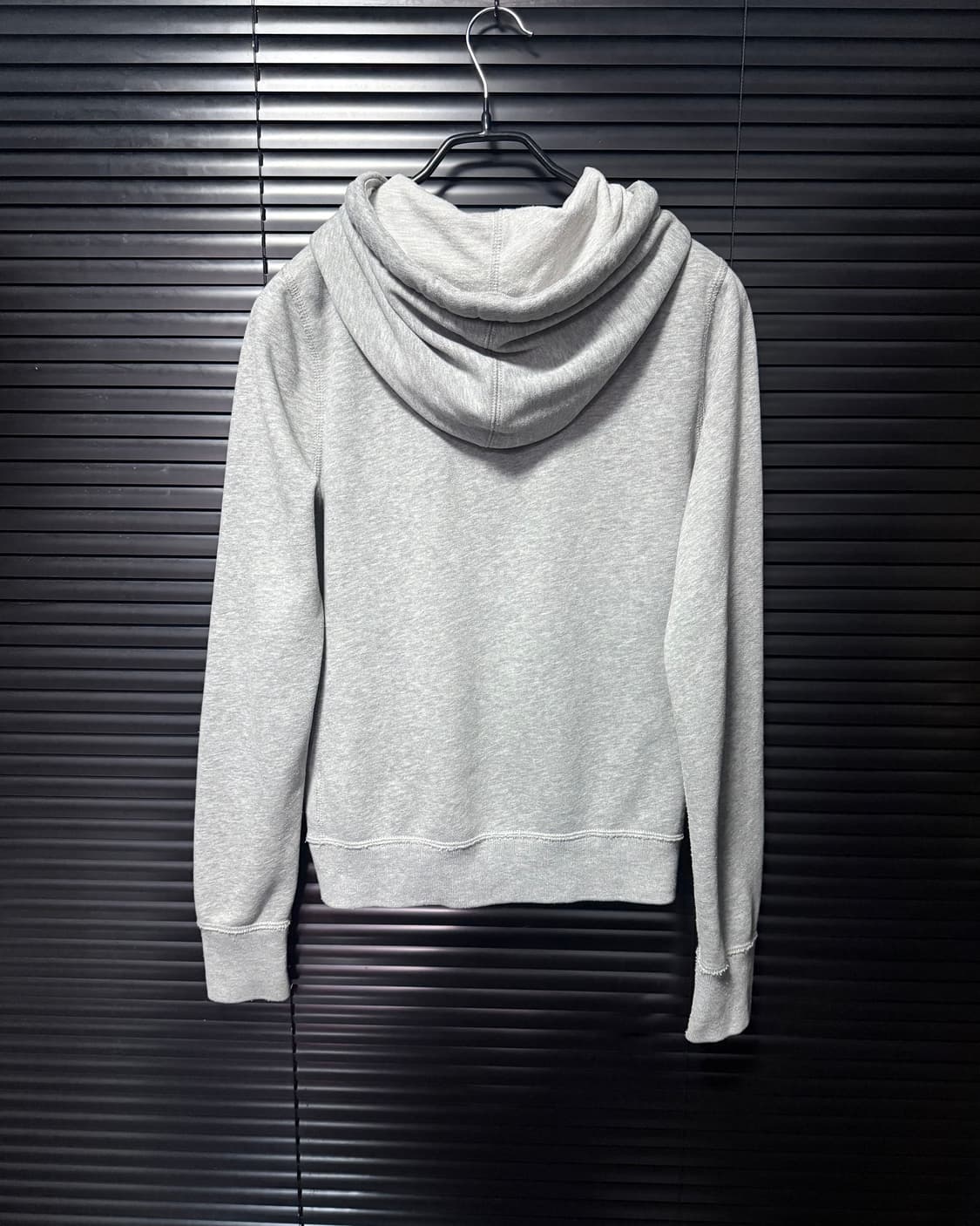 아베크롬비 후드 집업 스웻 M 95 y2k 그레이 회색 피치 기모 빈티지 상품이미지5