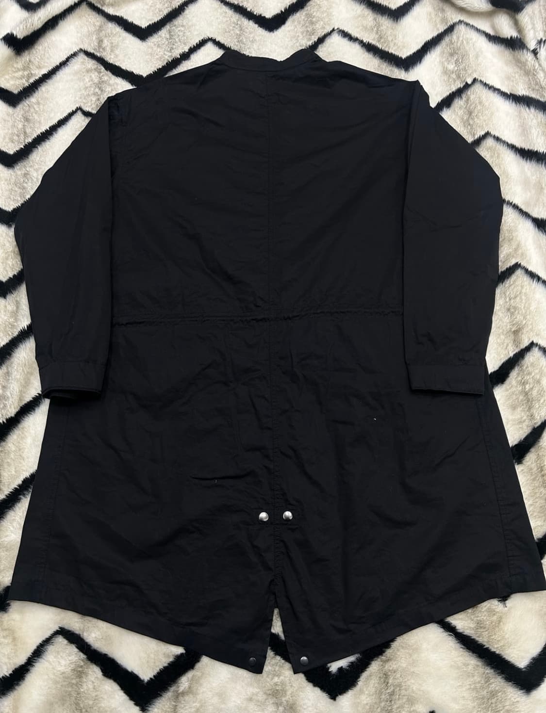 파르티멘토 블랙 피쉬테일 야상 코트 자켓 상품이미지3