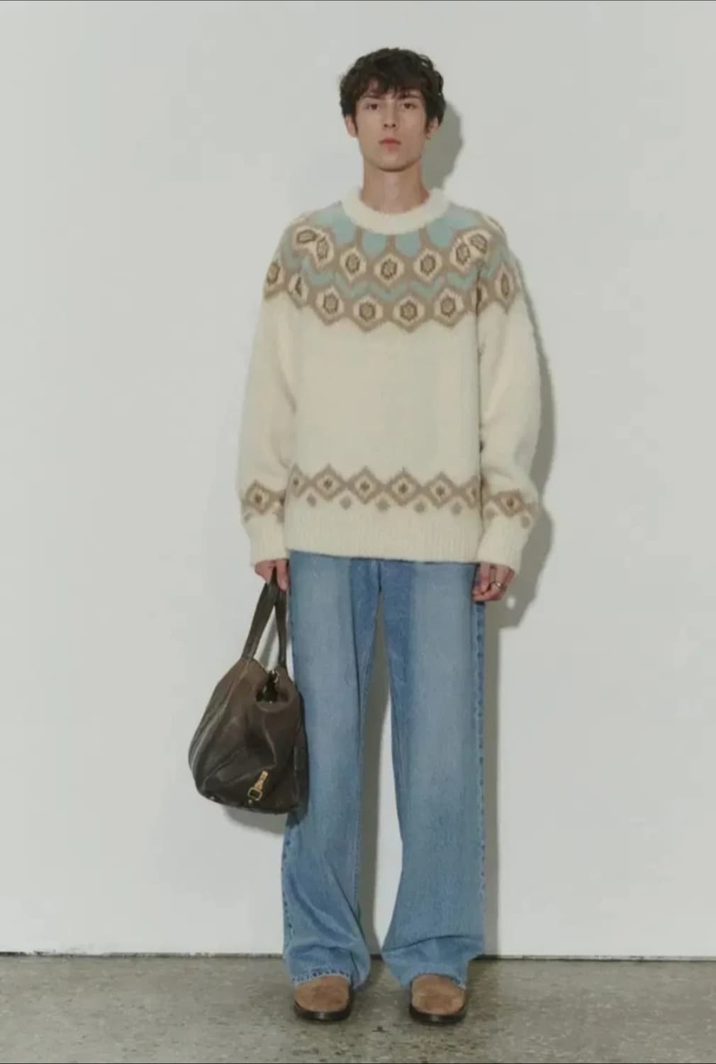 던스트 BABY ALPACA FAIR ISLE SWEATER 니트 XL 상품이미지1