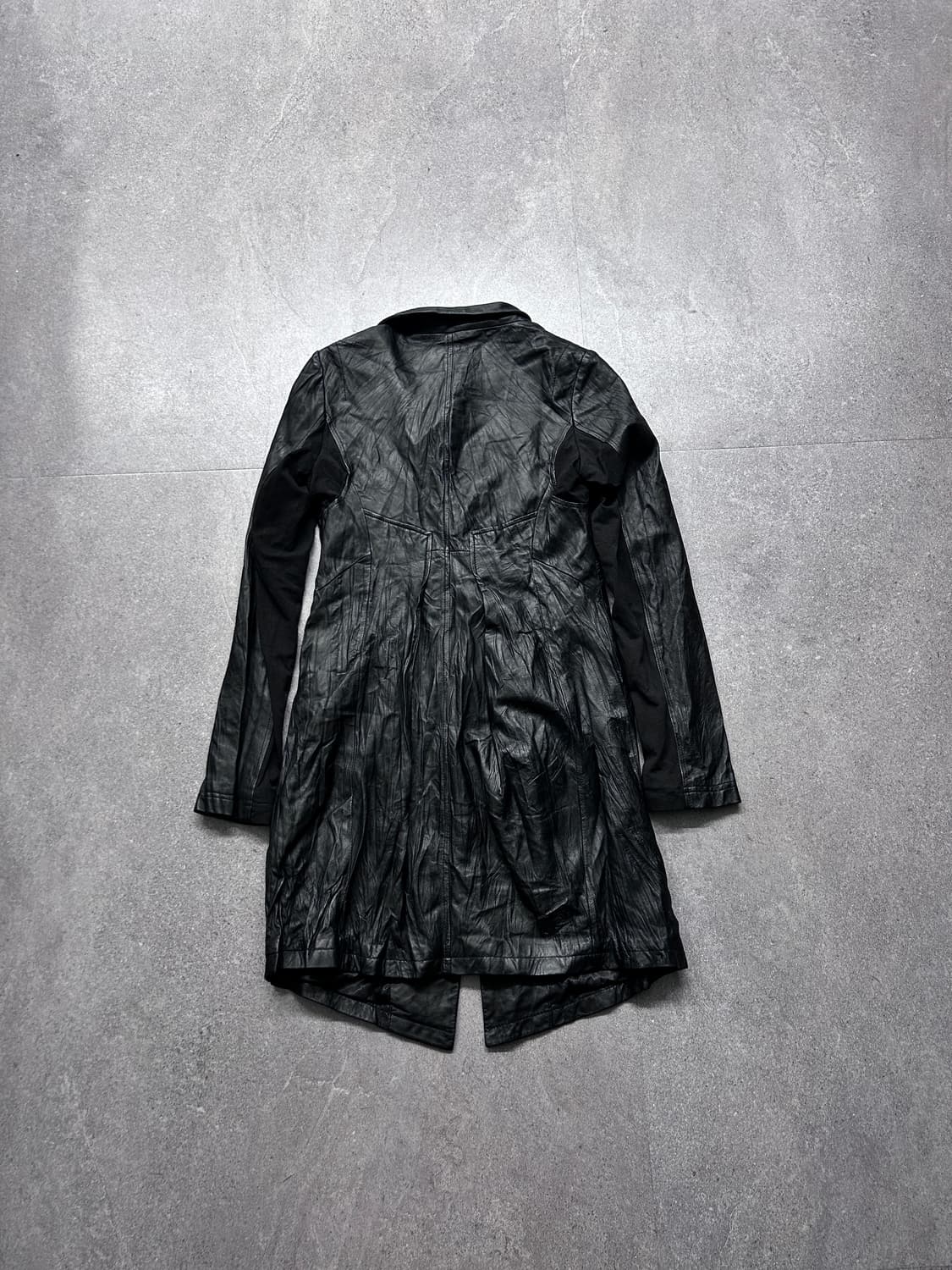 Neil Barrett Winkle Leather Zip-Up Coat 상품이미지8
