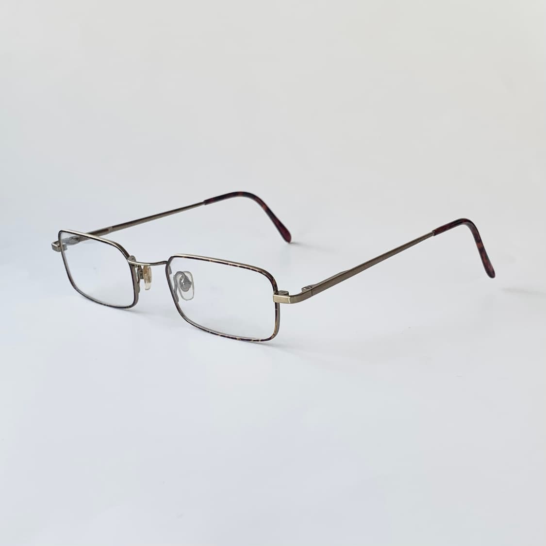 767 데드스탁 픽키 슬림 사각 브라운 메탈 프레임 빈티지안경 상품이미지3