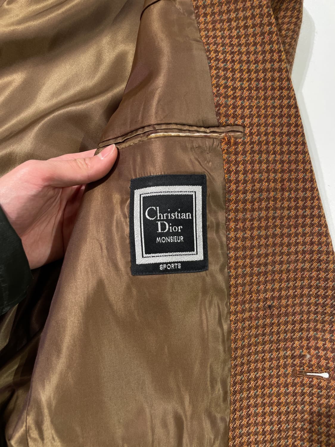 크리스찬 디올 무슈 오커 하운드 투스 체크 2B 울 블레이저 상품이미지7