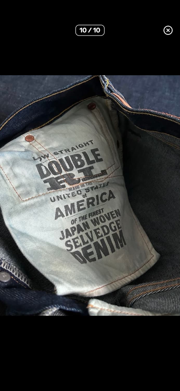 RRL 00’s 로우 스트레이트 셀비지 데님 팬츠 made in usa 상품이미지7