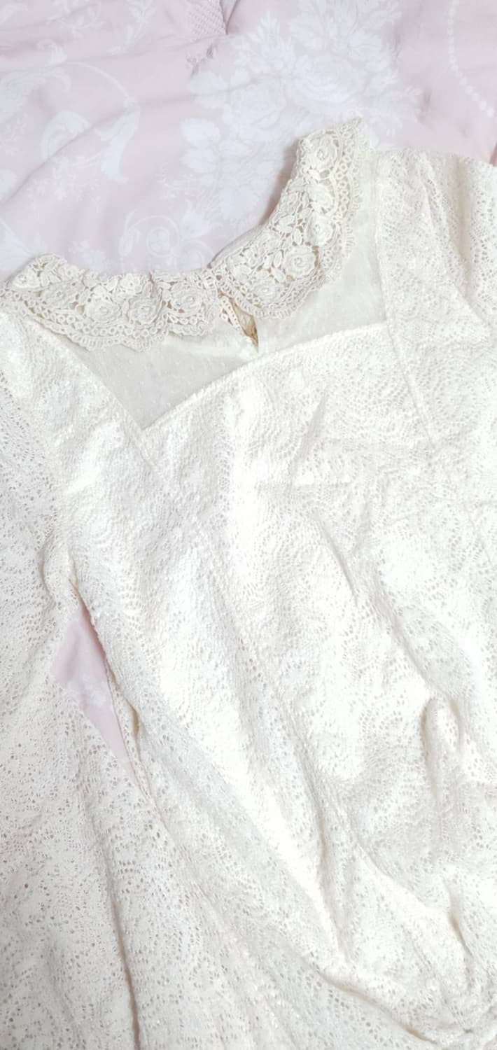 리즈리사 니트 레이스 탑 상품이미지3