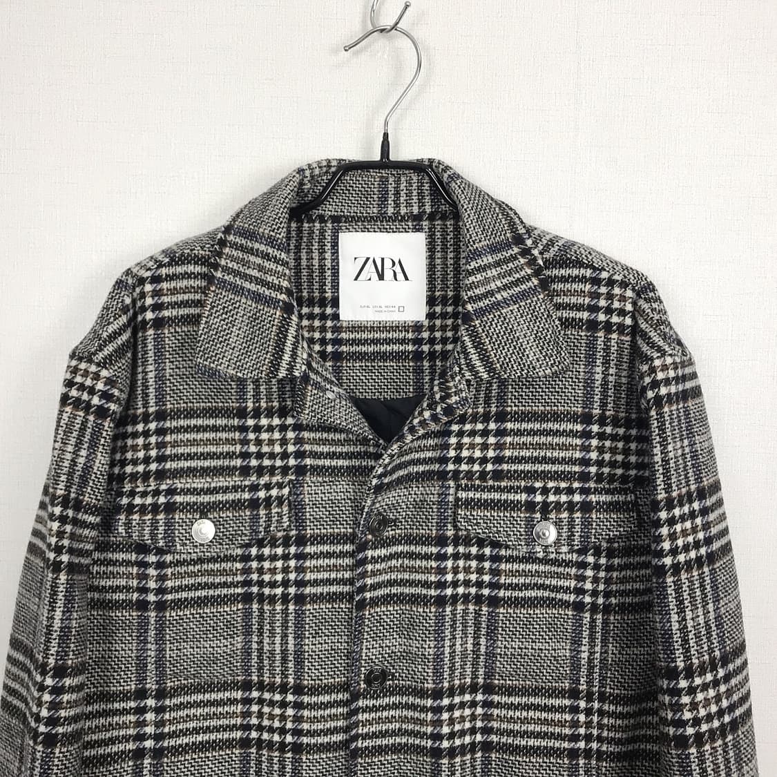 자라 ZARA 모직 셔츠형 자켓 점퍼 남성XL 상품이미지3