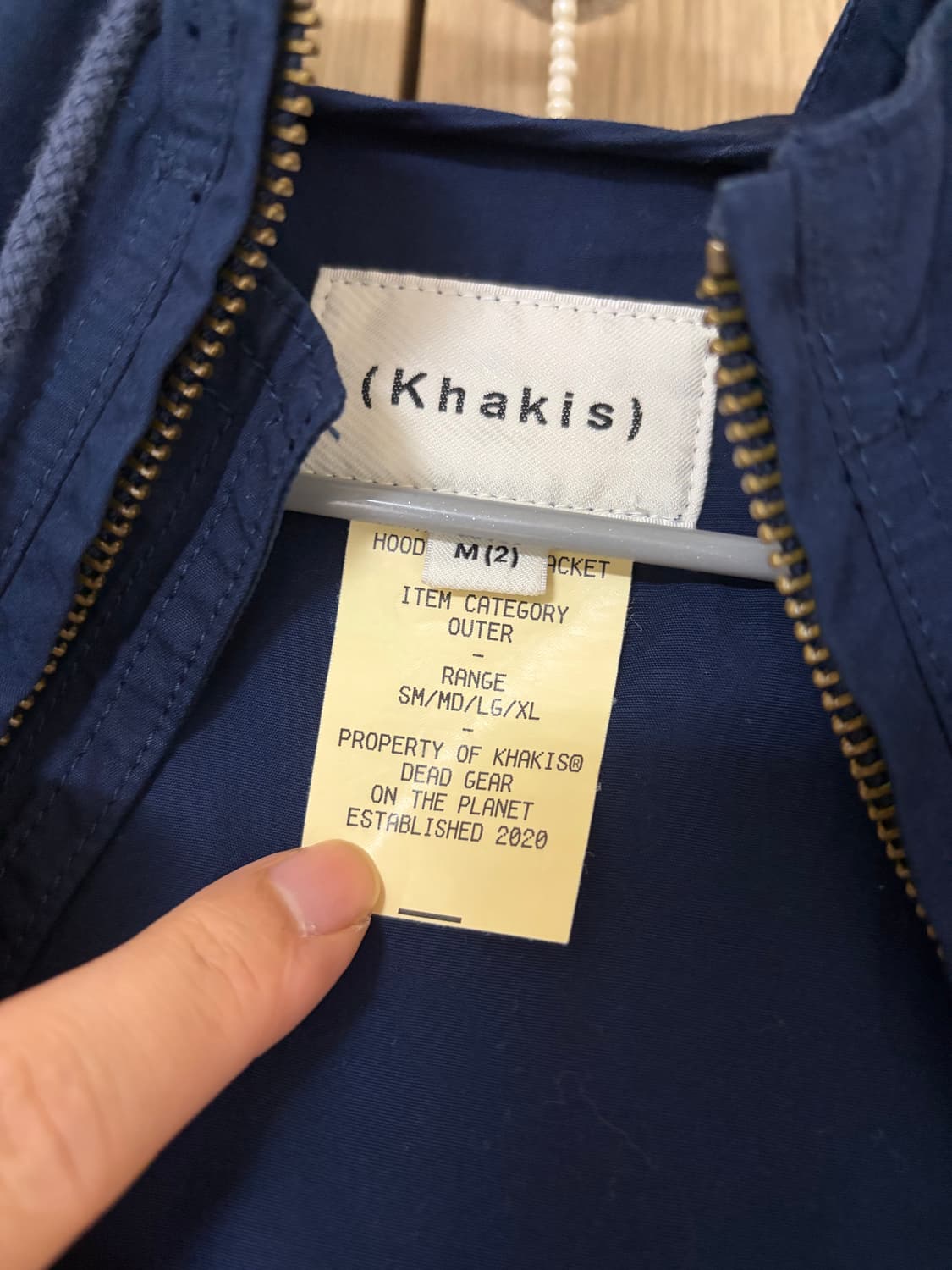 카키스 후디드 윈드자켓 네이비 M 상품이미지2