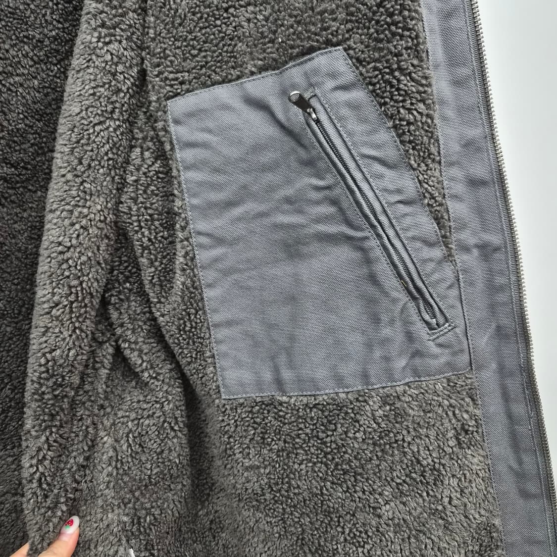 칼하트 워시드 덕 셰르파 안감 자켓 차콜색 남성 XL 상품이미지10