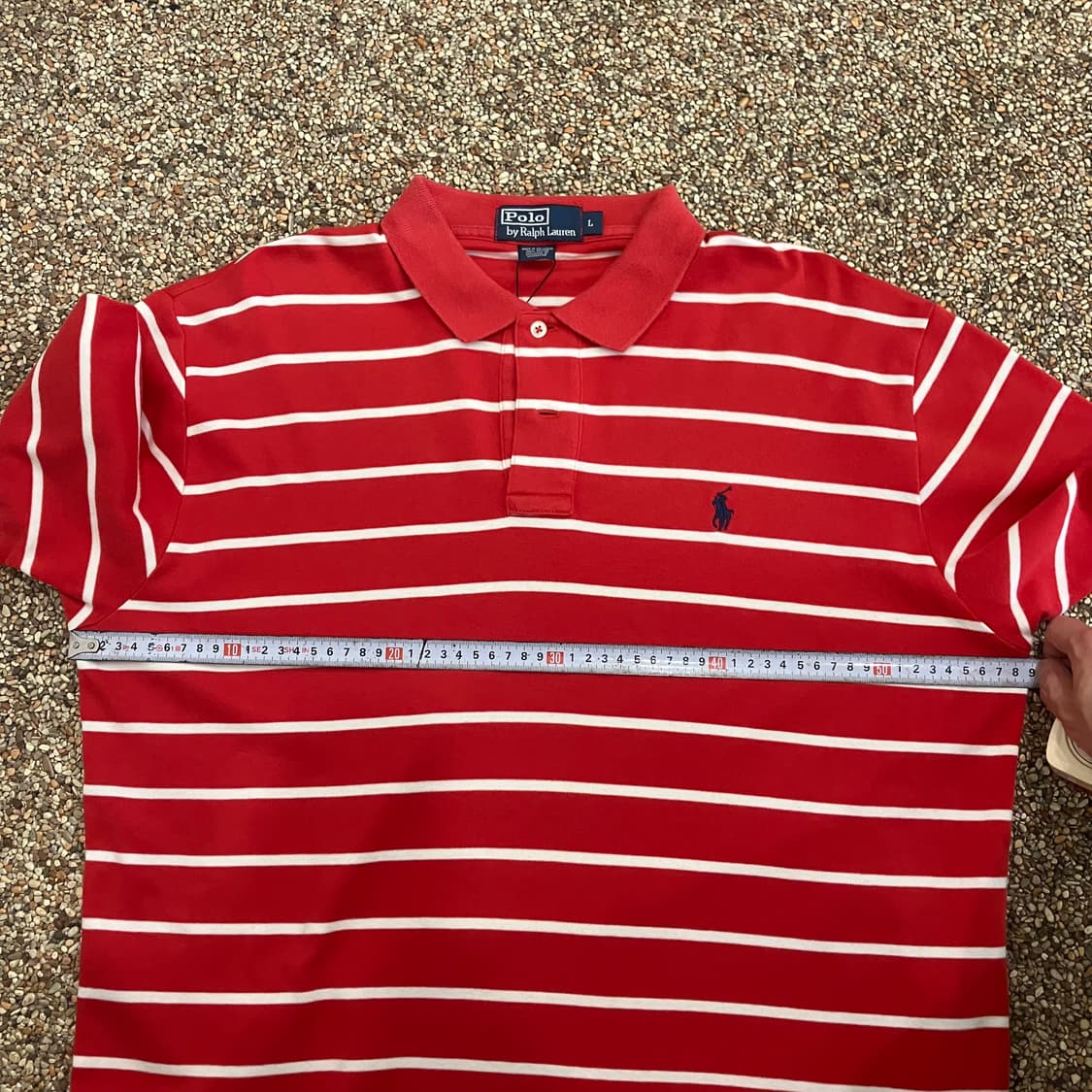 267 폴로 레드 스트라이프 반팔 카라티 pk 상품이미지5