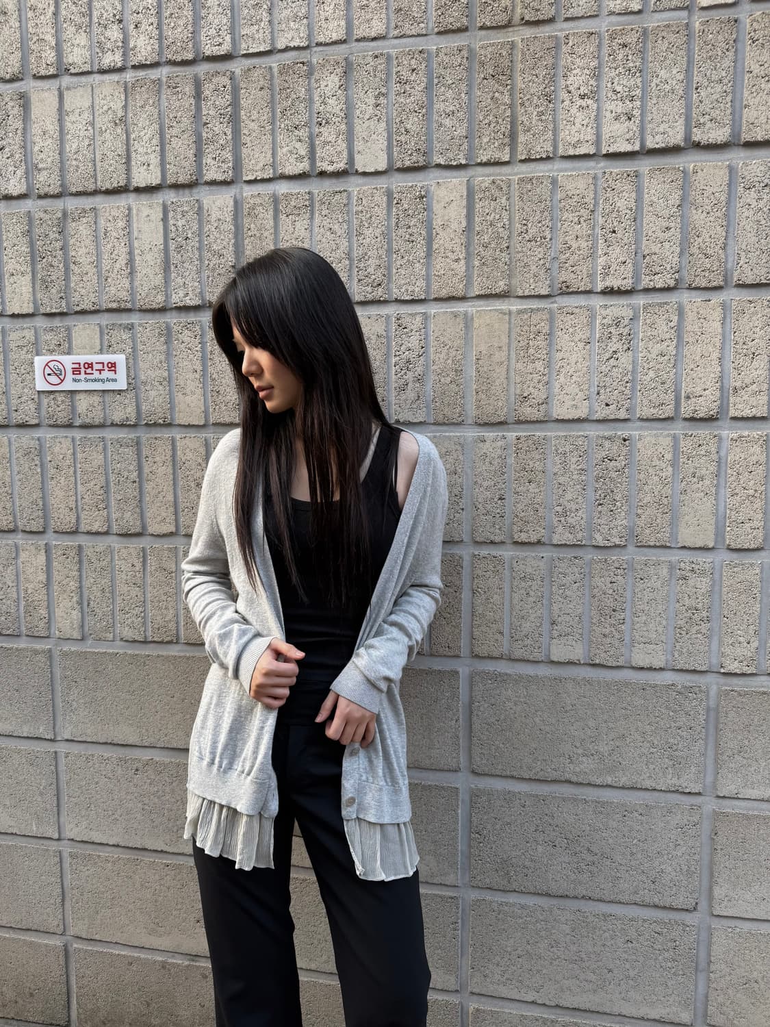 띠어리 실키 레이어드 코튼 가디건 상품이미지8