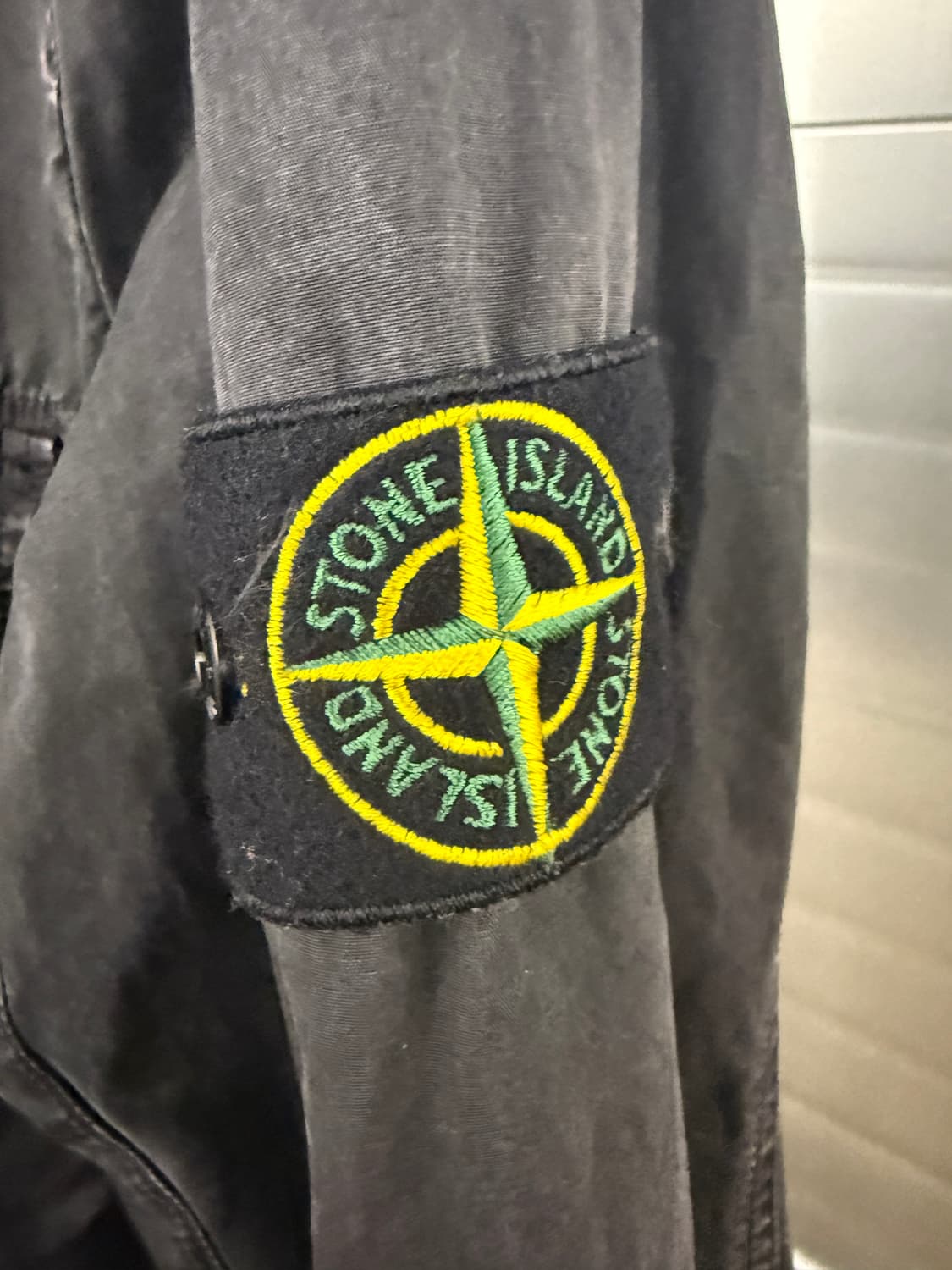 스톤아일랜드 정품 가먼트다잉 블랙 오버셔츠 자켓 L 상품이미지5