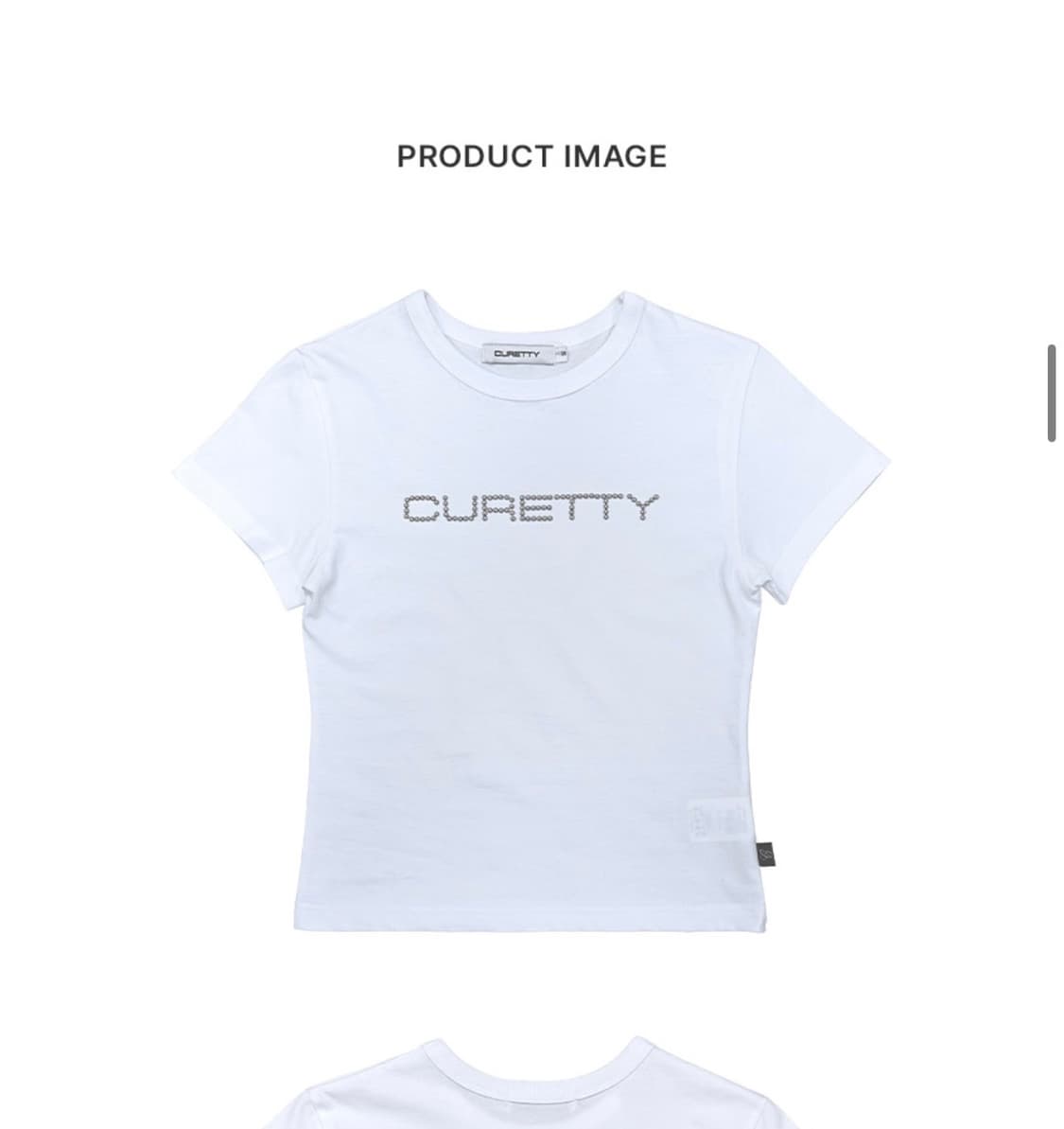 큐리티 C LOGO CONVEX T-SHIRT_WHITE 상품이미지1