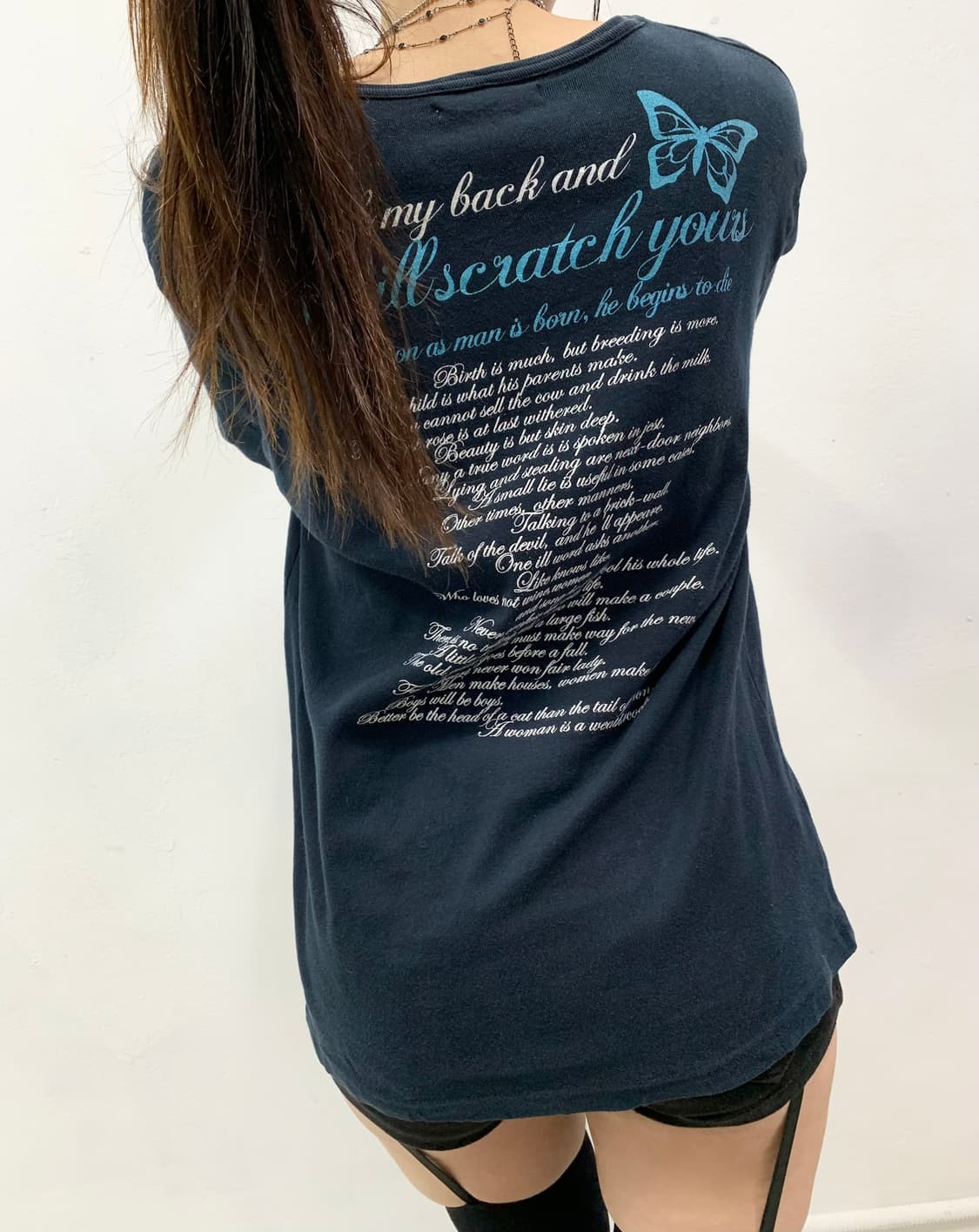 [SEMANTIC] y2k 펑크 레터링 롱슬리브 상품이미지3