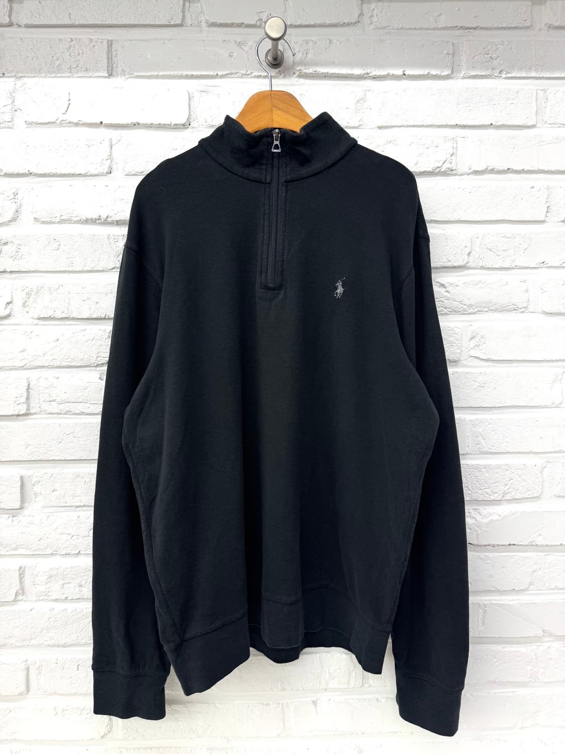 폴로 블랙 반집업 맨투맨 상품이미지3