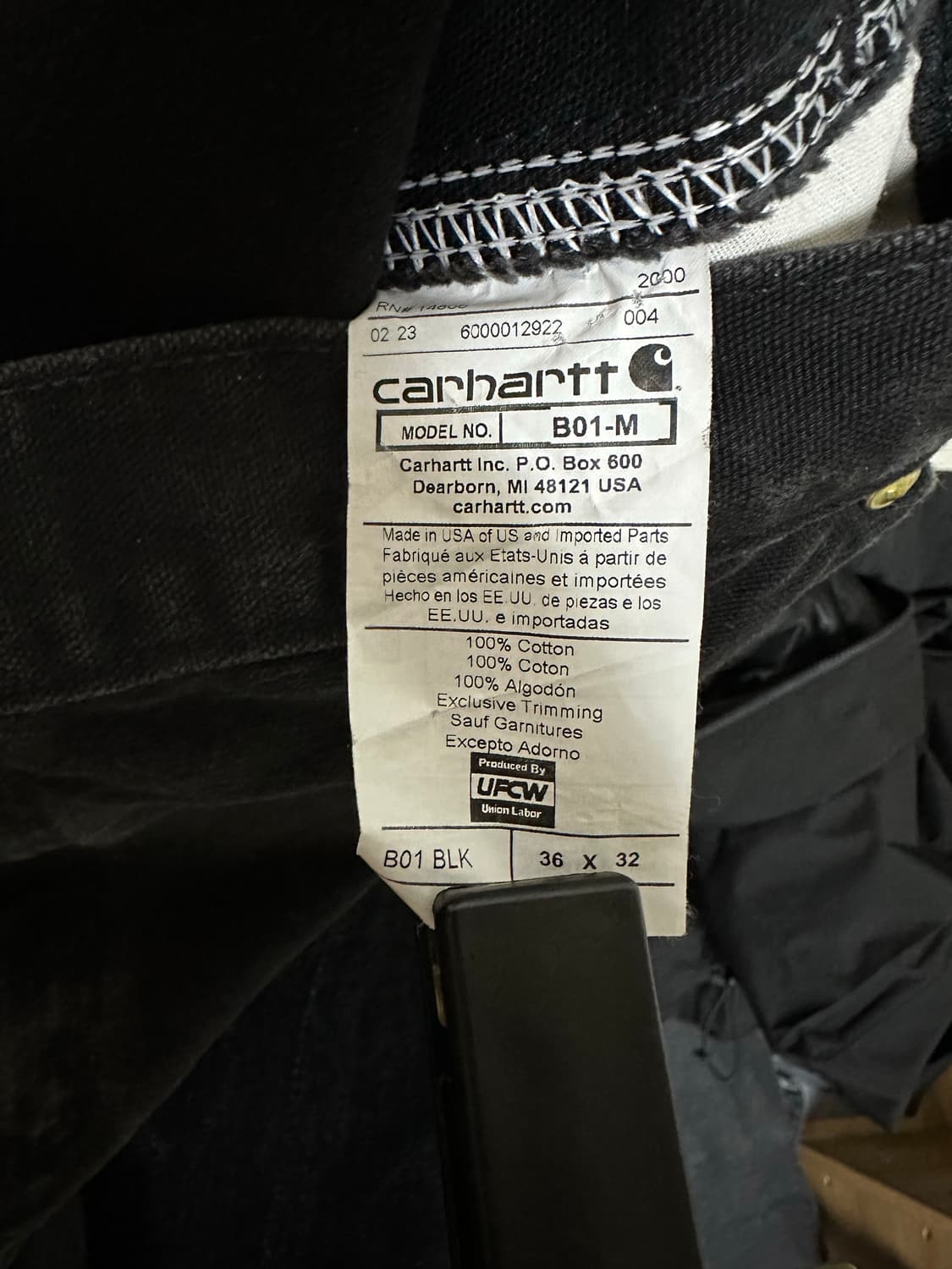 칼하트 b01 36x32 상품이미지3