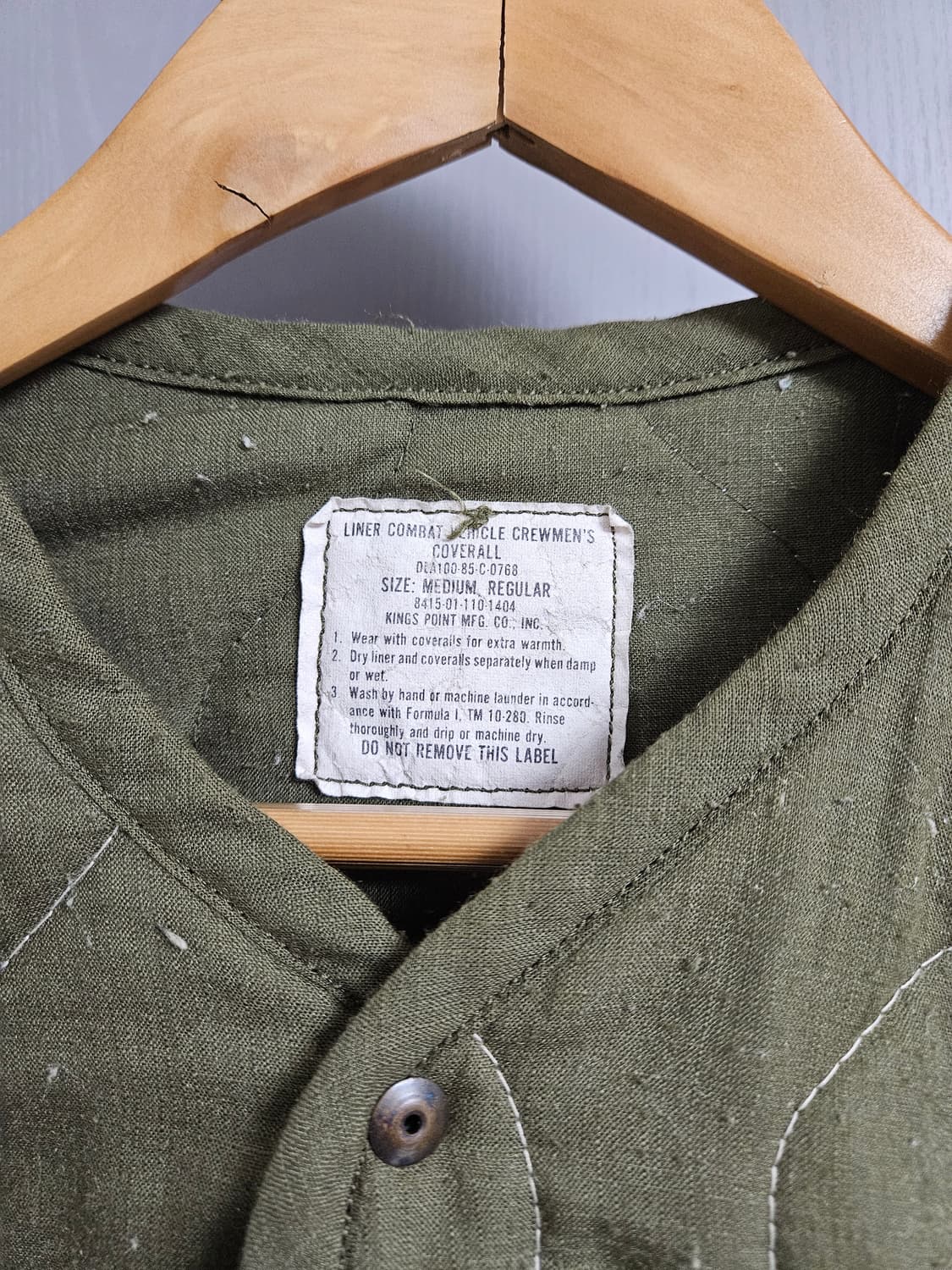 빈티지 오리지널 US ARMY 밀리터리 내피 자켓 M 상품이미지2