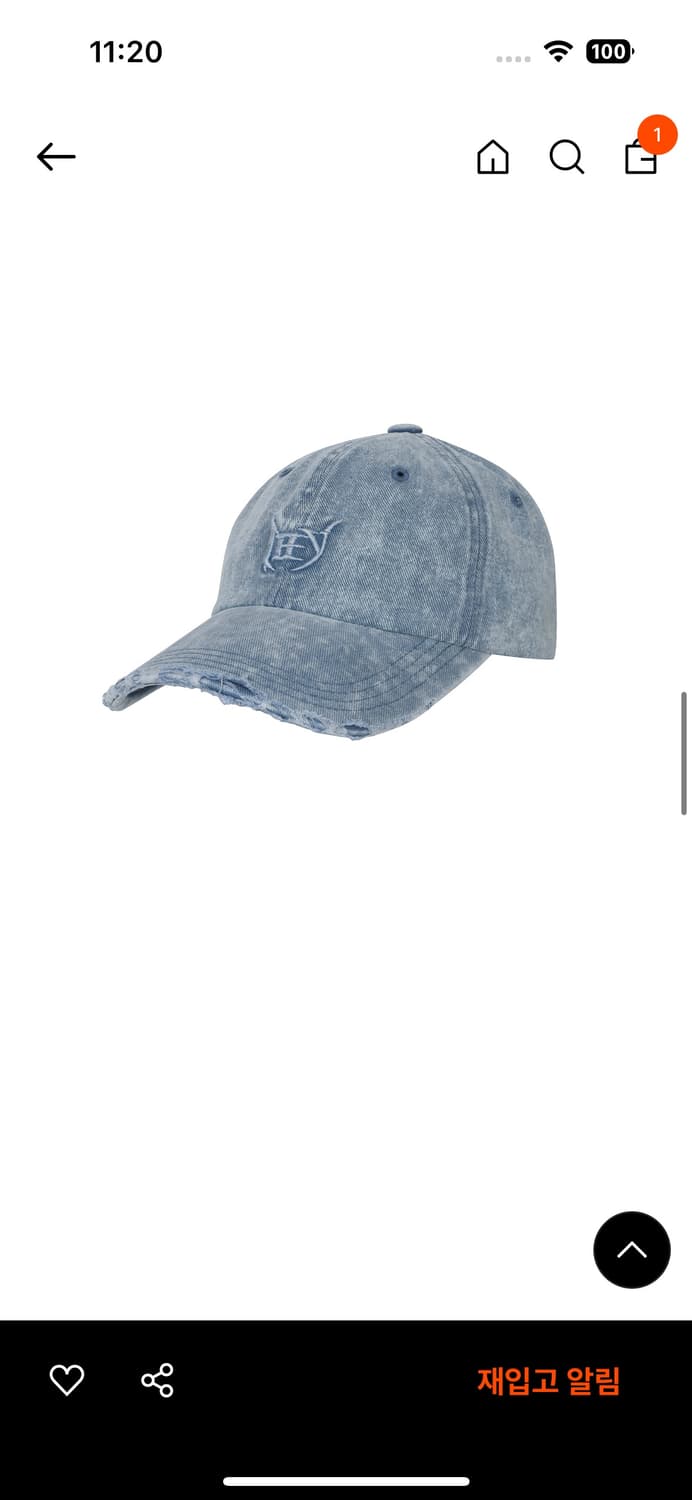 와이이이엘 CLASSIC SPORTS CAP DENIM[원가_68000] 상품이미지2