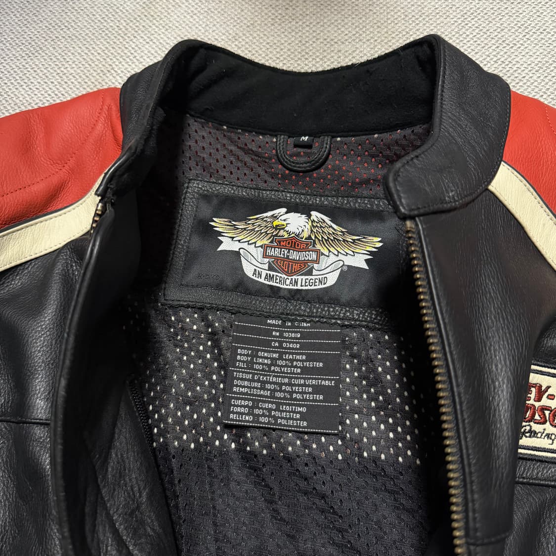 할리데이비슨 가죽 라이더 자켓 상품이미지4