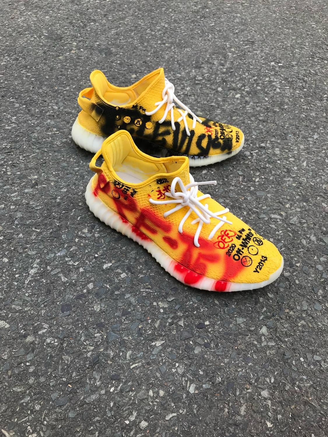 아디다스 이지 부스트 X 오프화이트 커스텀 (290) 상품이미지5