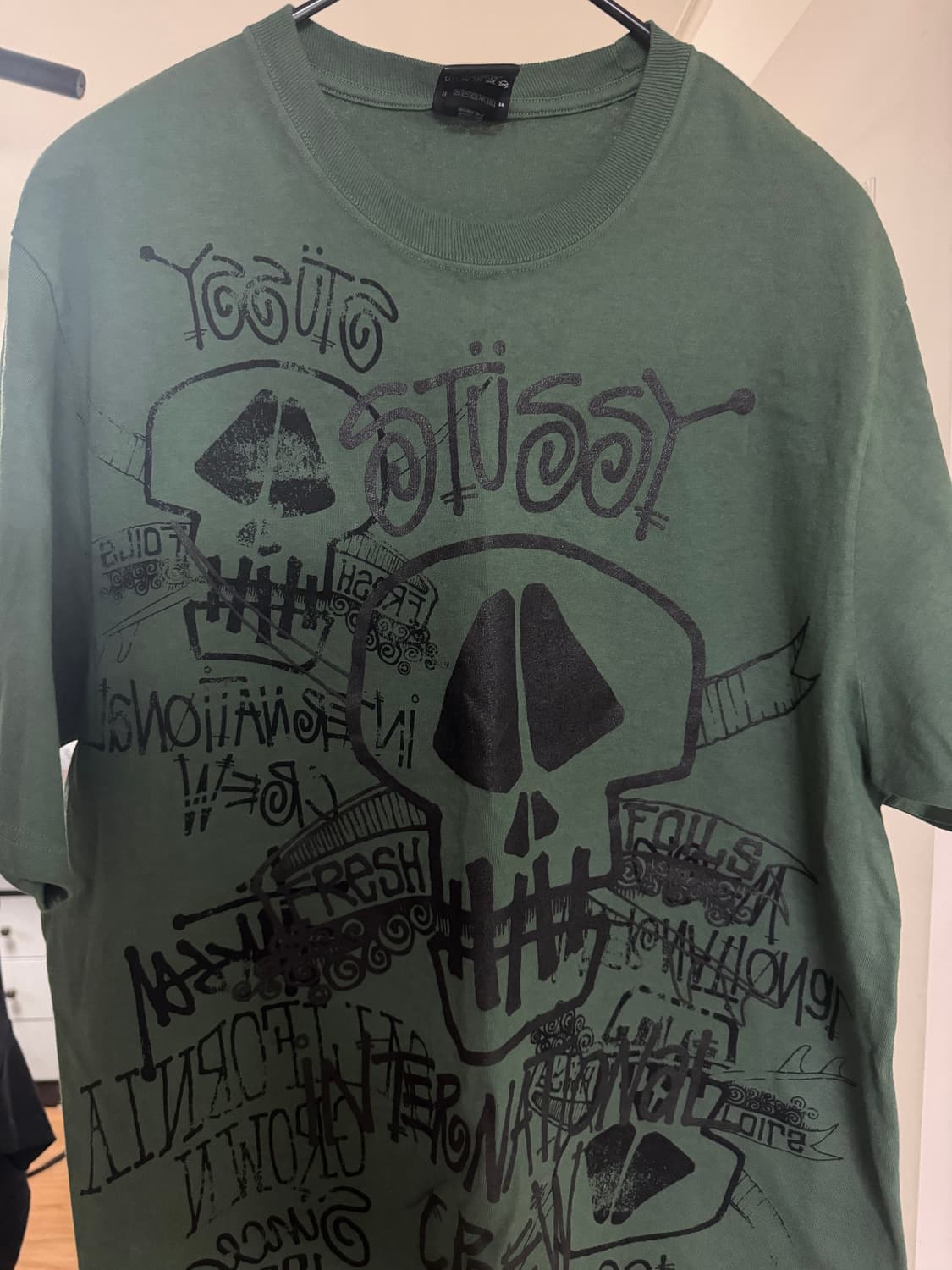 스투시 스컬 피그먼트 다이드 티셔츠 M 상품이미지1