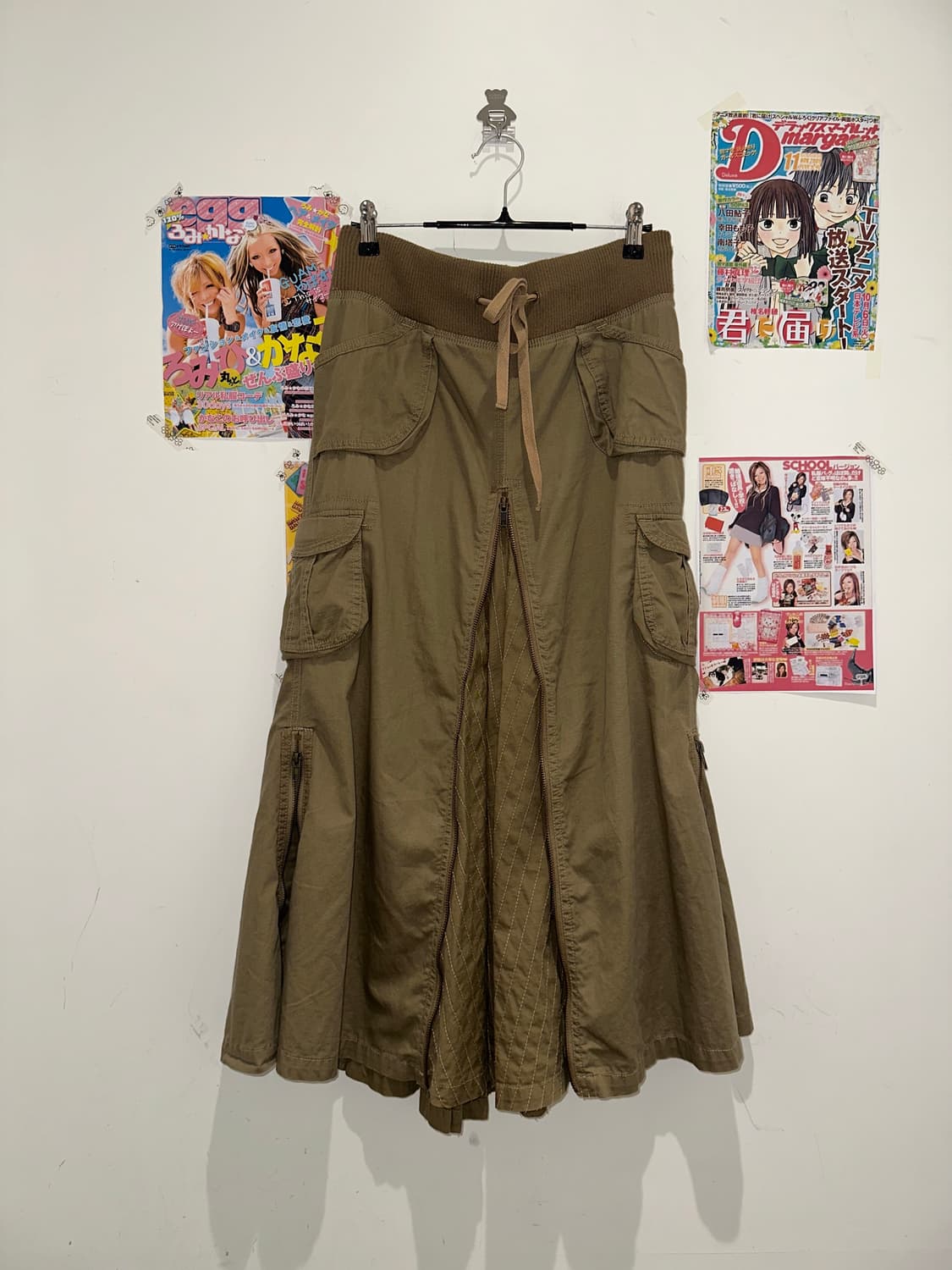 G.O.A khaki long skirt 상품이미지4