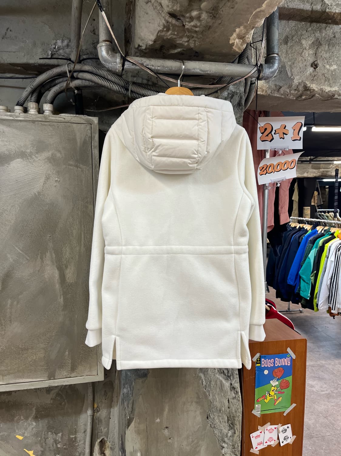 디스커버리 덕다운 플리스 후드 자켓 아이보리 90 #csz3317  상품이미지2