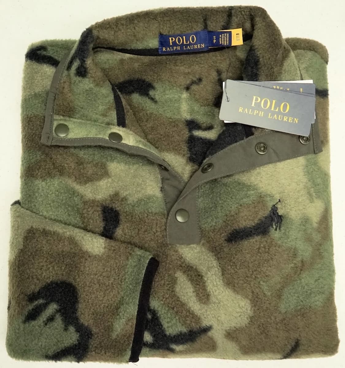 폴로 랄프 로렌 카모플라주 플리스 스냅 풀오버 재킷 상품이미지1