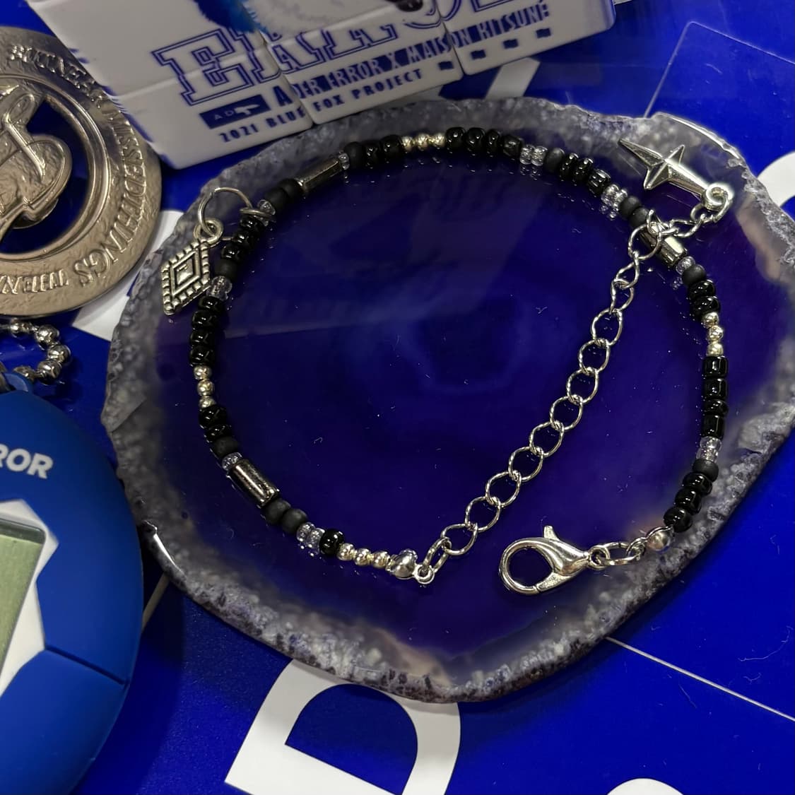 핸드메이드 비즈 팔찌 Black Dia 021 상품이미지5