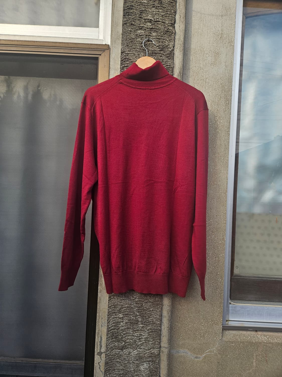 유니클로 메리노 터틀넥 스웨터 RED 2XL 상품이미지3
