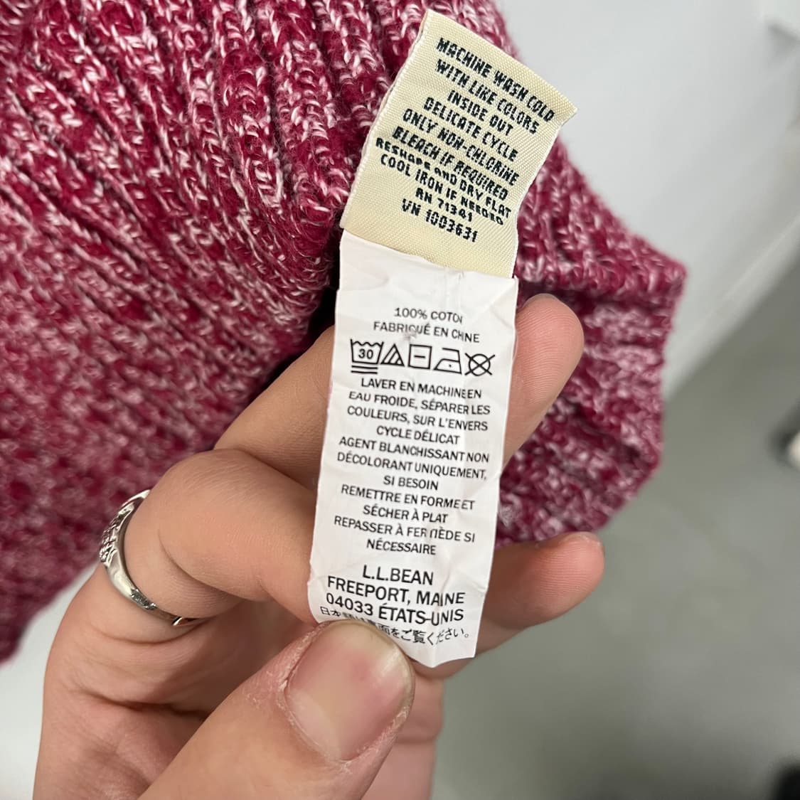 엘엘빈 꽈배기 니트 여XL 상품이미지6