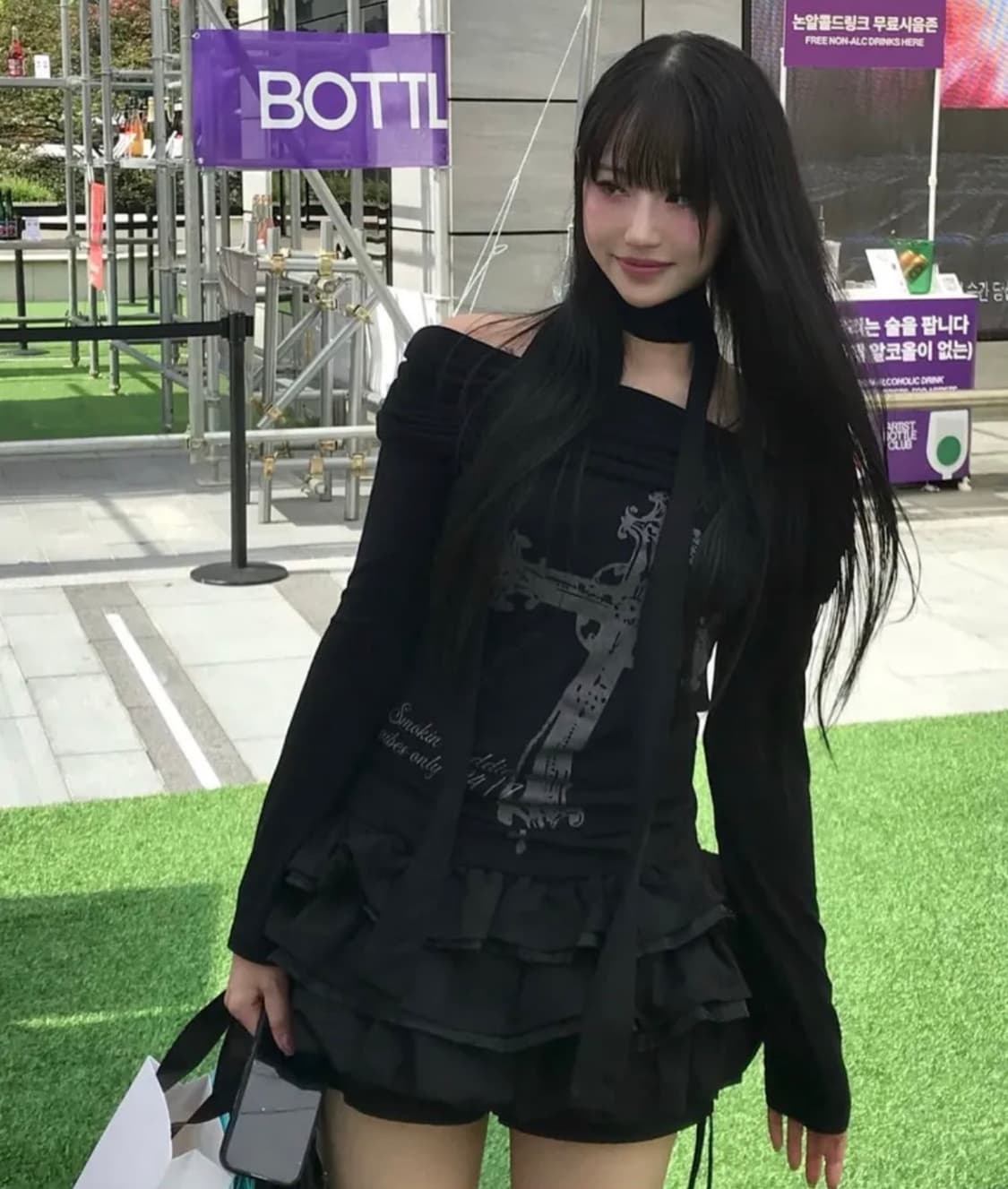 엔와이엑스엑스 벌룬 프릴 스커트팬츠 블랙 상품이미지3