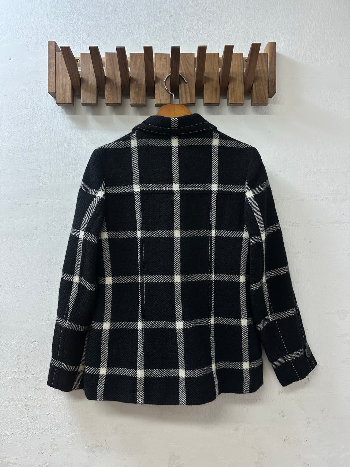 COURRÈGES 꾸레쥬 체크 울100% 더블 코트 japan 상품이미지5