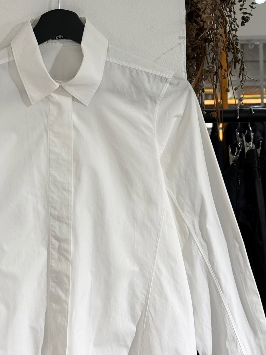 질샌더 화이트 히든 버튼 미니멀 셔츠  상품이미지3