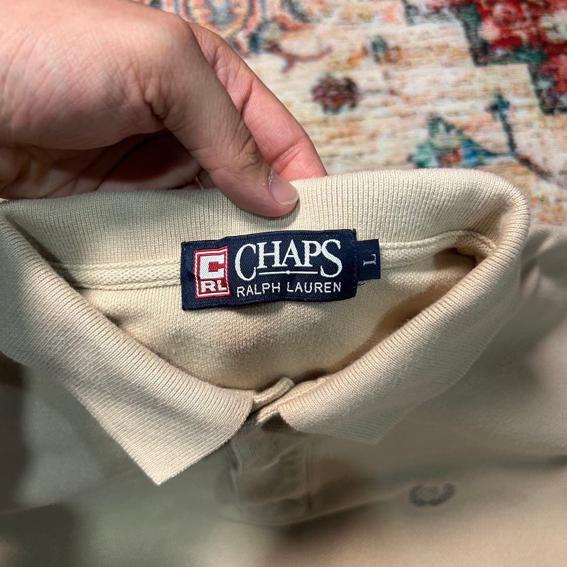 [L] 챕스 랄프로렌 월계수 로고 카라 반팔 상품이미지3