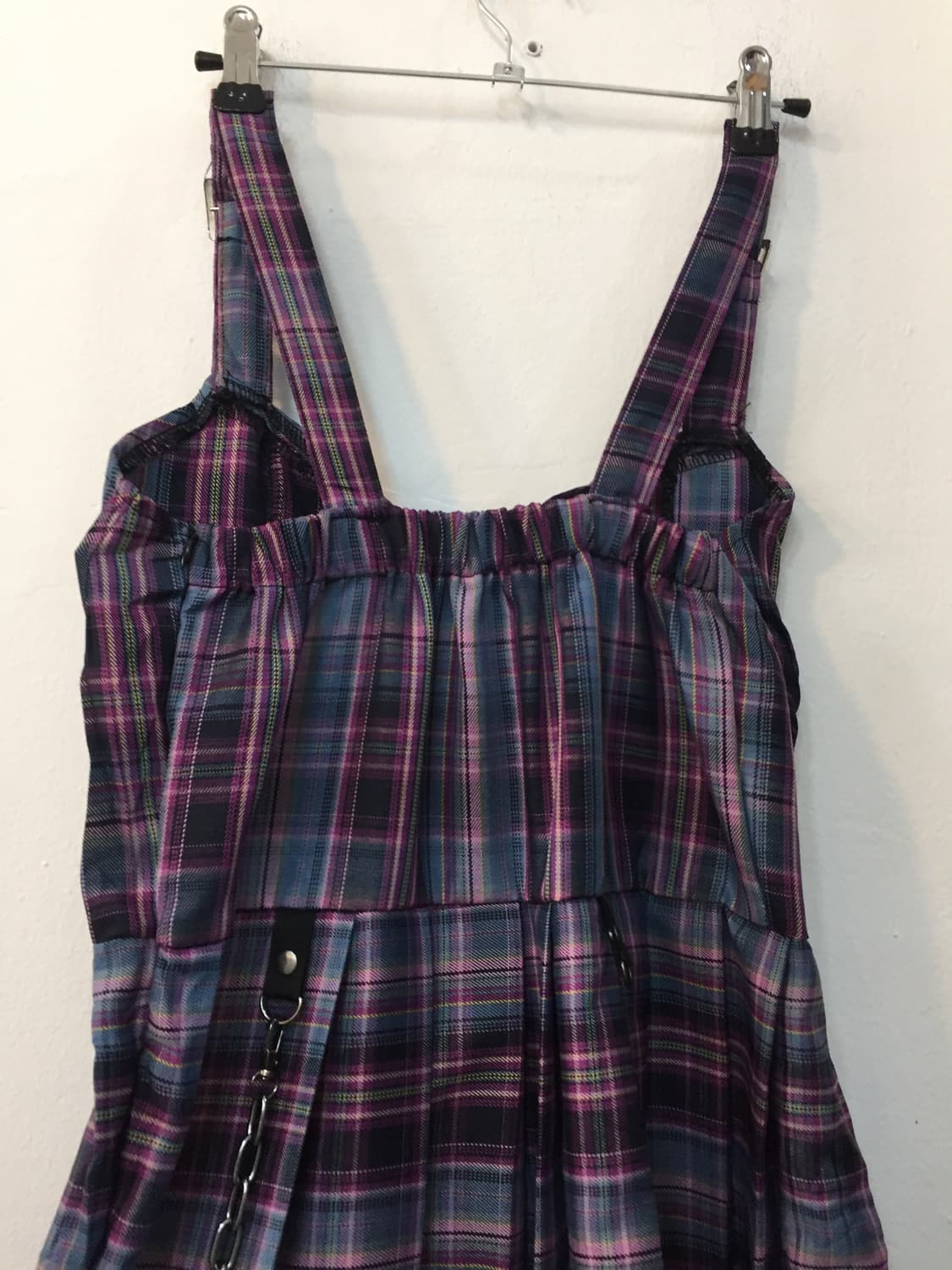 펑크 체인 체크 원피스 상품이미지5