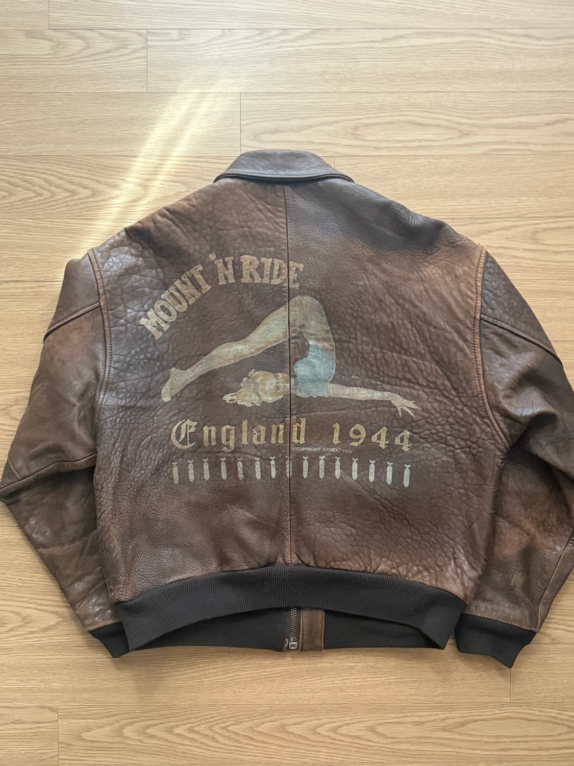 90s 아비렉스 a2 레더 붐버 자켓 상품이미지9