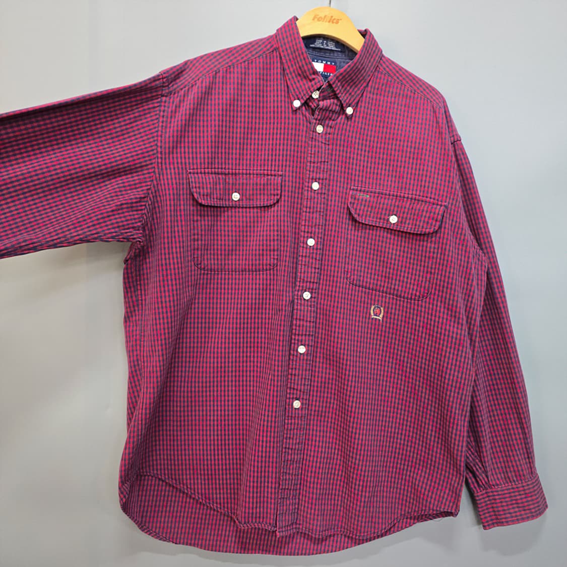 타미힐피거 체크 셔츠 레드 M 상품이미지2