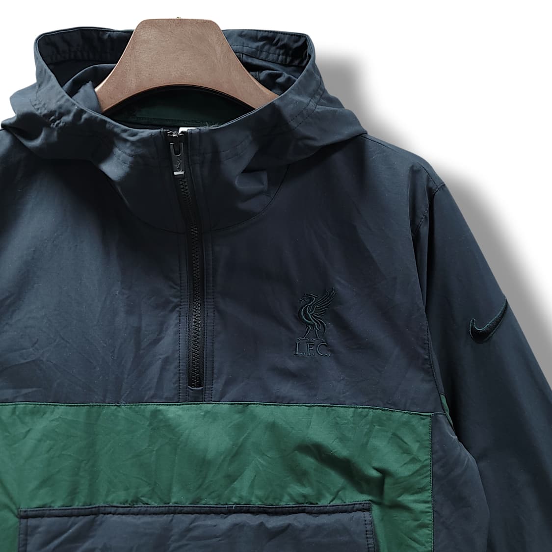 [M] 나이키 네이비&그린 리버플FC 빅 스우시 후디 아노락 상품이미지3