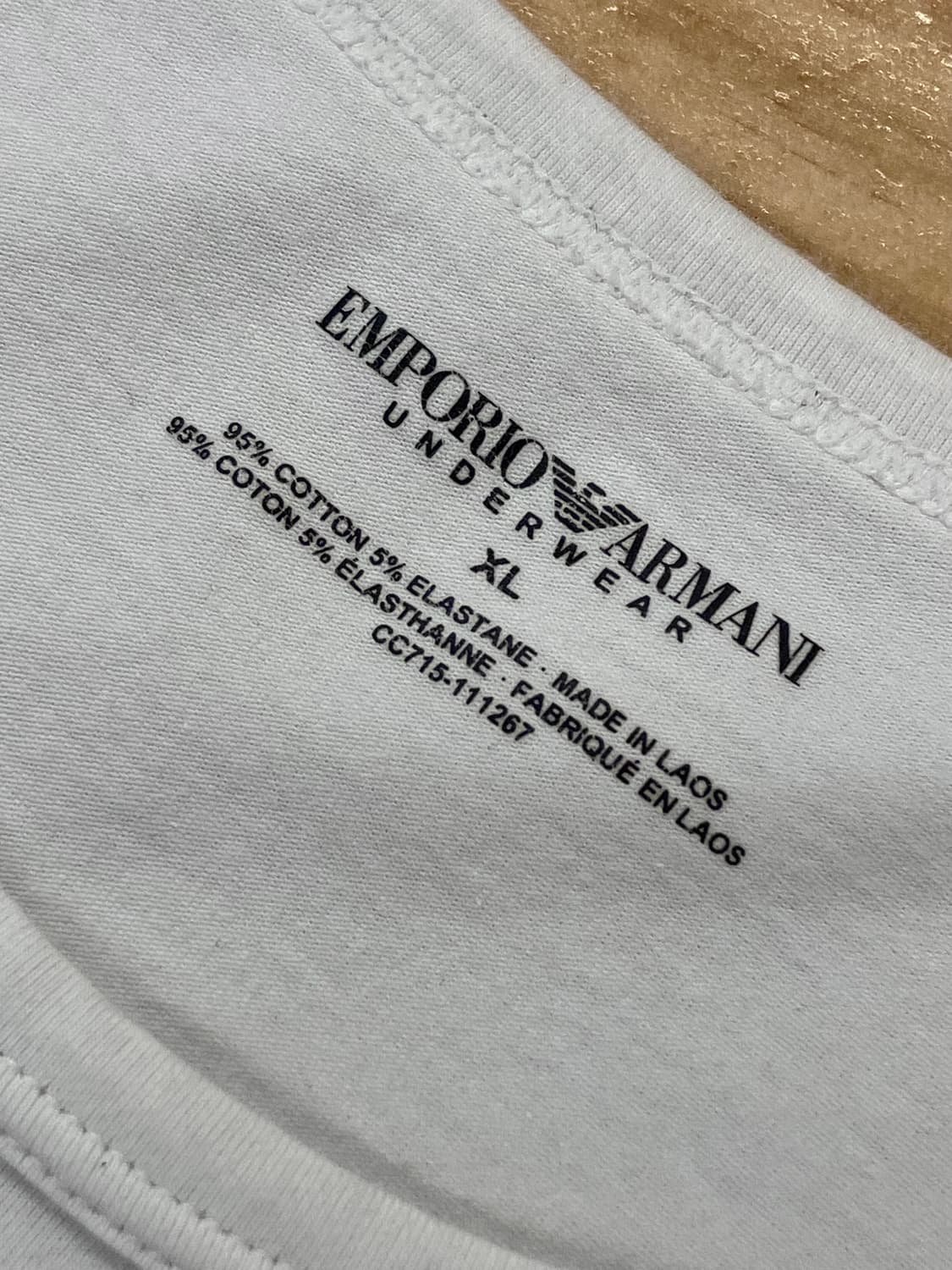 엠프리오아르마니 슬림핏 반팔 티셔츠 화이트 XL #csz3376 상품이미지5