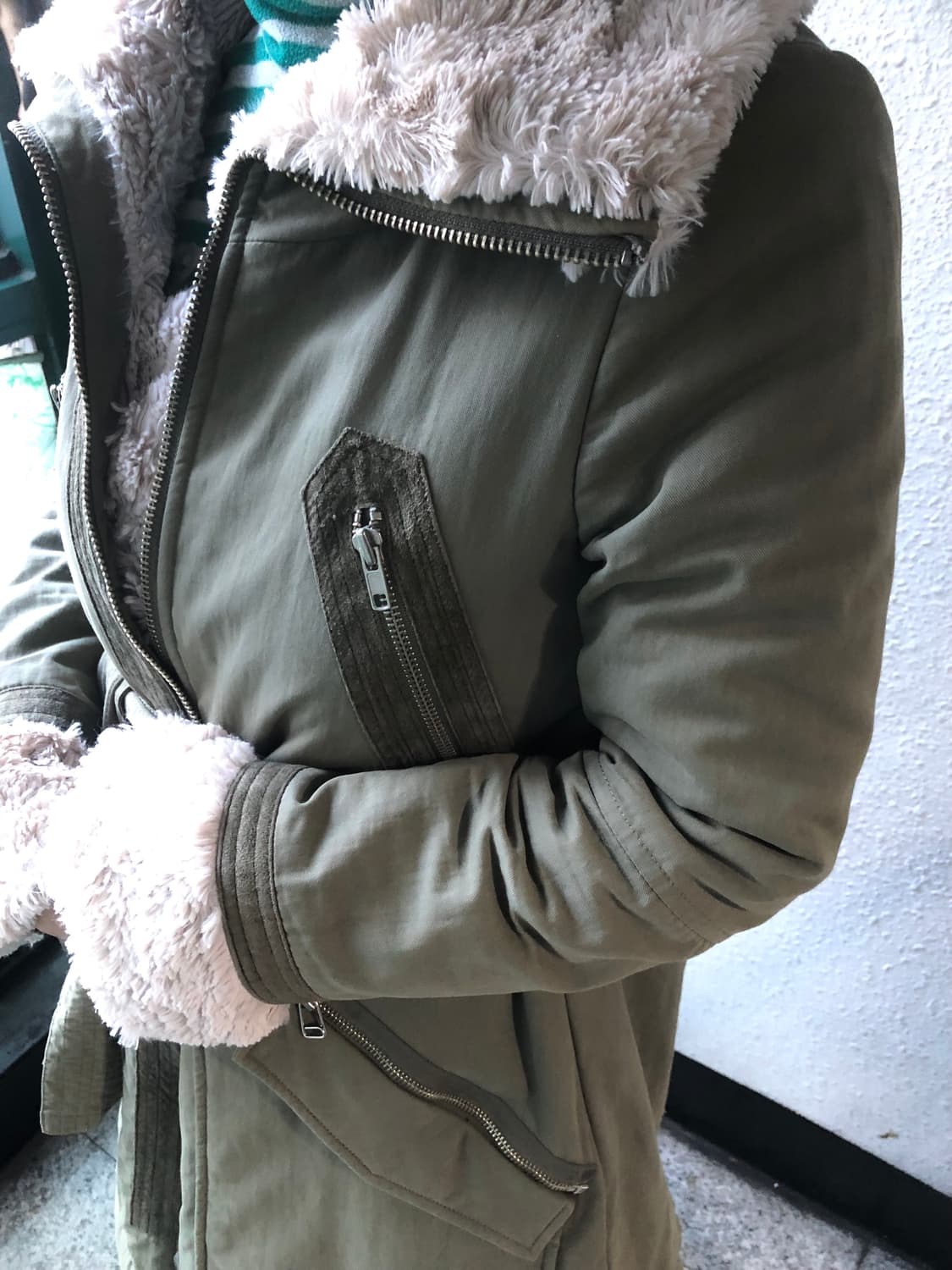 카키 털 야상 자켓 상품이미지6