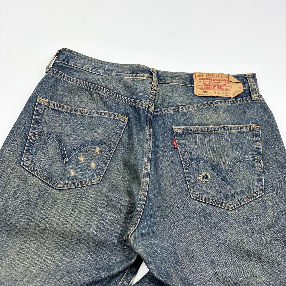 리바이스 501 오리지널 워싱 데님 팬츠 (32인치) 상품이미지6