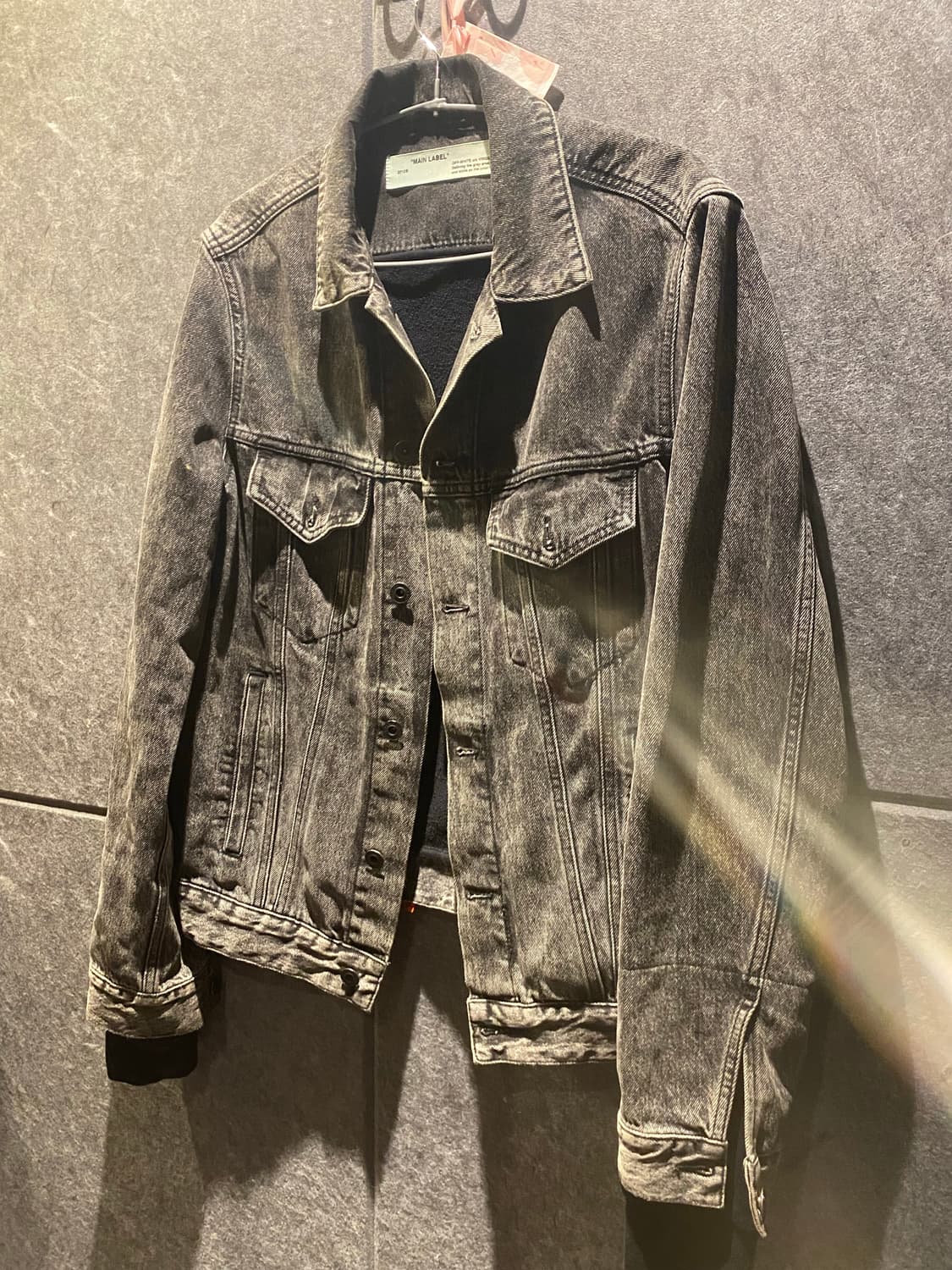 Off White art piece denim jacket M black 상품이미지8
