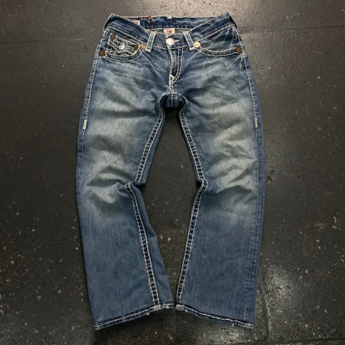 30 트루릴리전 빌리 슈퍼티 화이트 스티치 청바지  상품이미지1