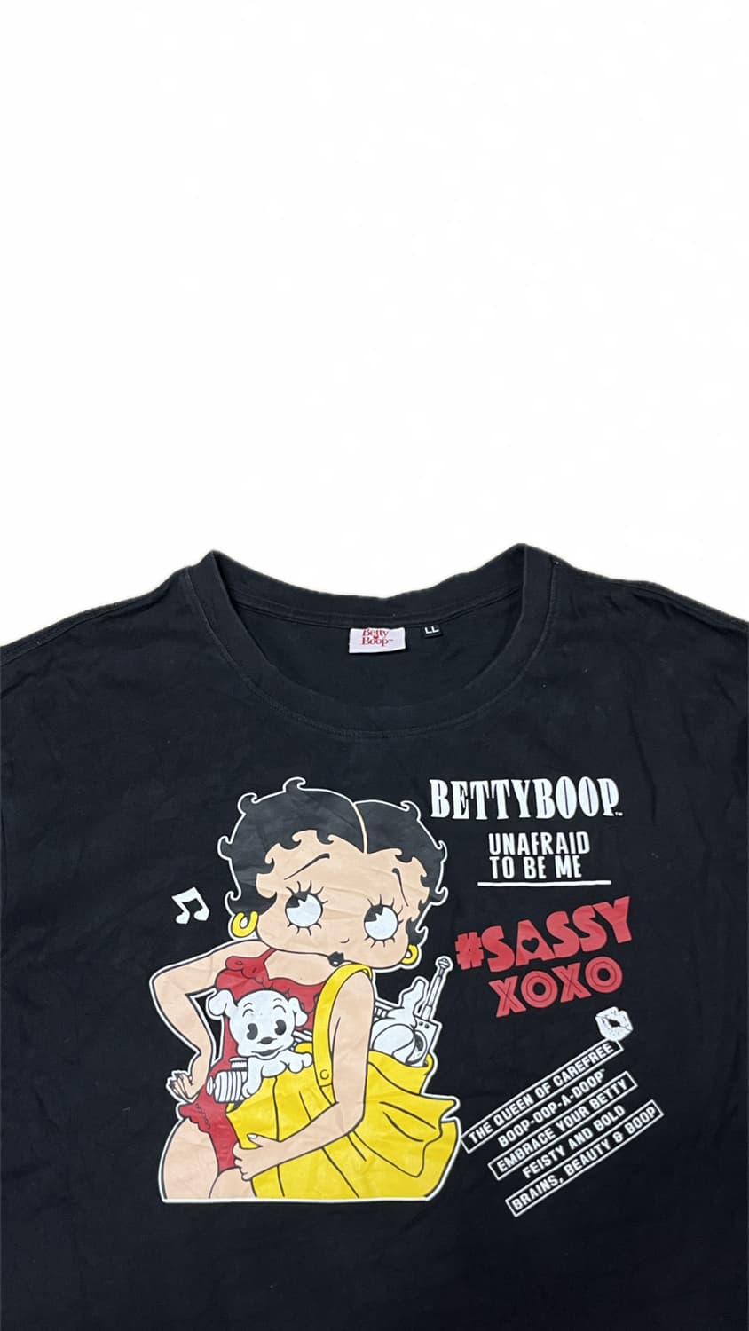 Betty boop 검정 반팔T 상품이미지3