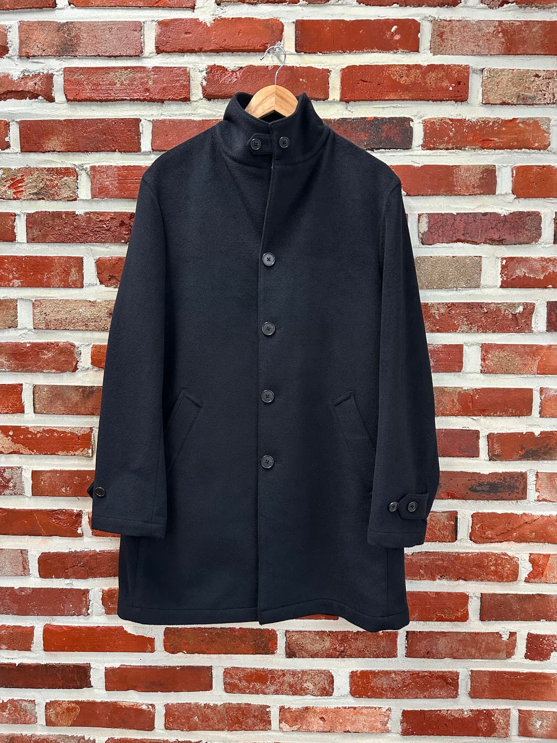 (3)타케오키쿠치 캐시미어 하이넥 싱글 코트 상품이미지1