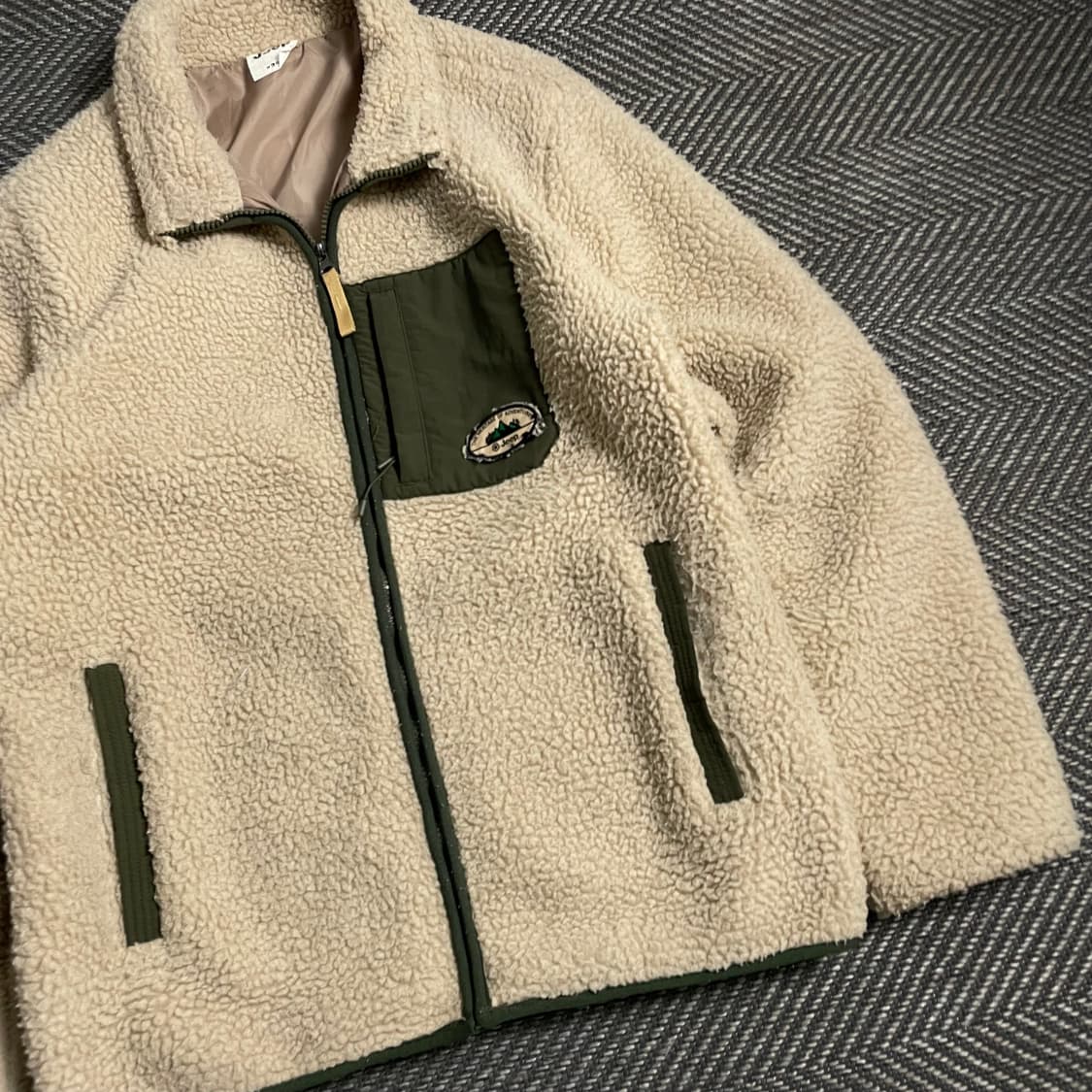 Jeep 포켓 로고 양털 플리스 자켓y 4887 상품이미지3