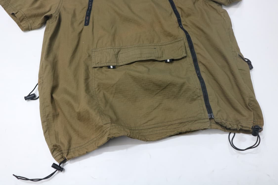 BEAUMERE 빈티지 립스탑 반팔 아노락 후드 자켓 (M) 상품이미지4