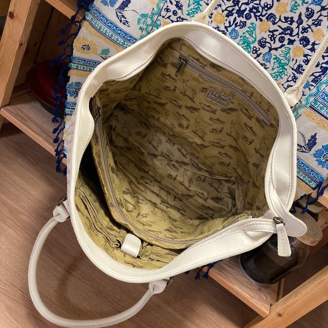 (os) 엘엘빈 우븐레더 토트백 아이보리 상품이미지7