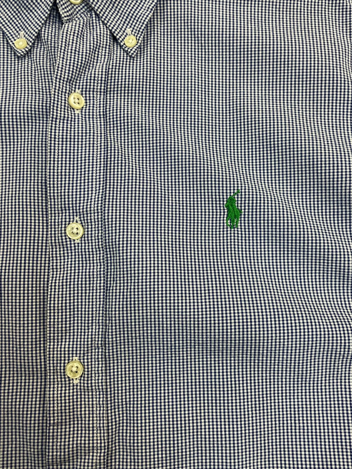 폴로 랄프로렌 체크 반팔 셔츠 블루 XL #csz3507 상품이미지5